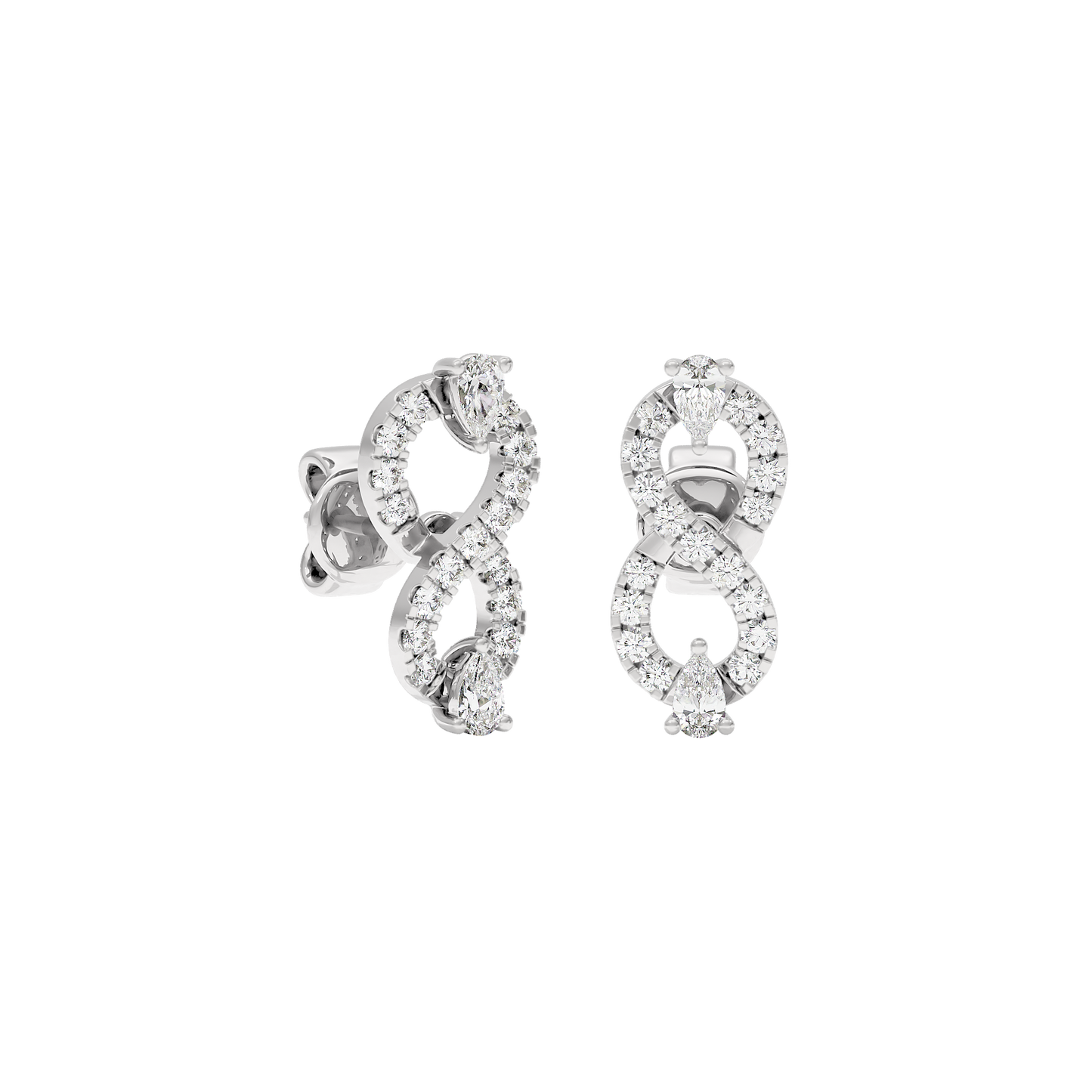 Vivid Eight Diamond Earrings