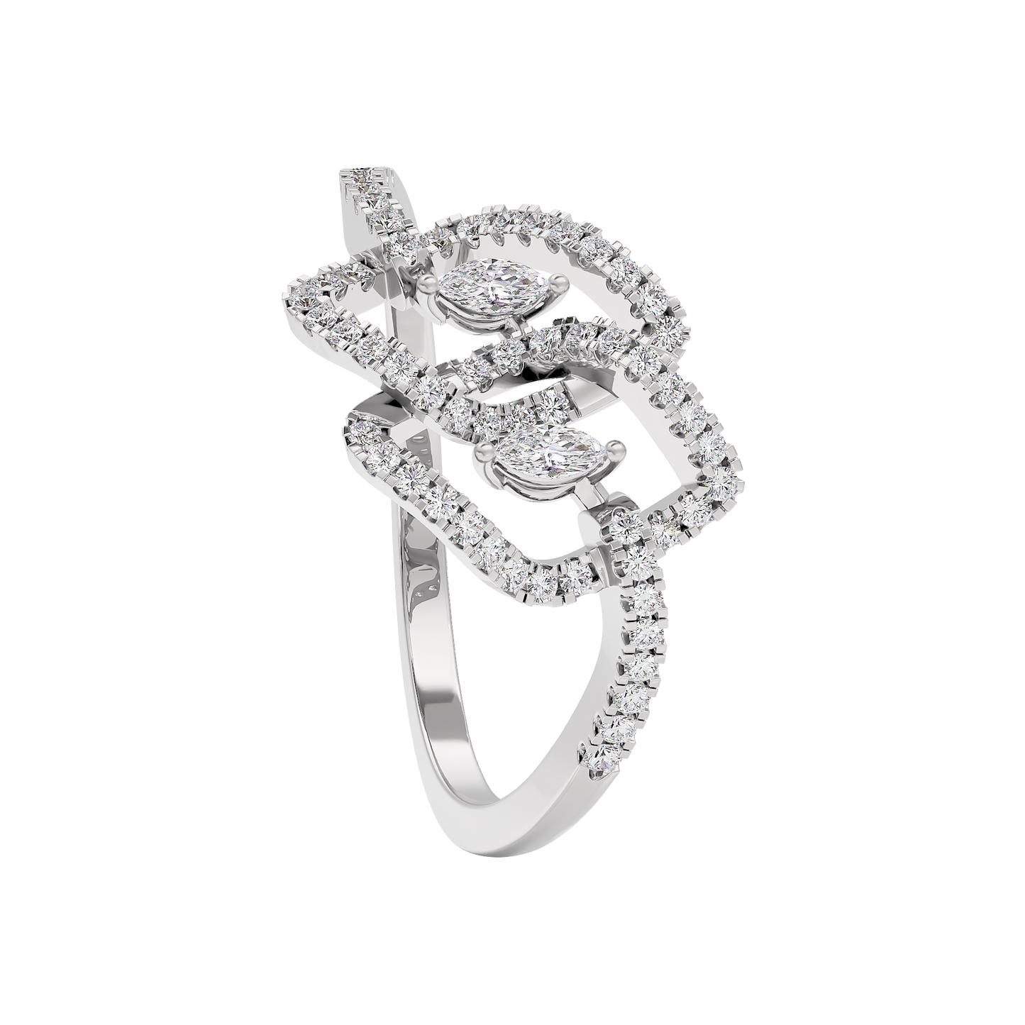 Twin Lustre Diamond Ring