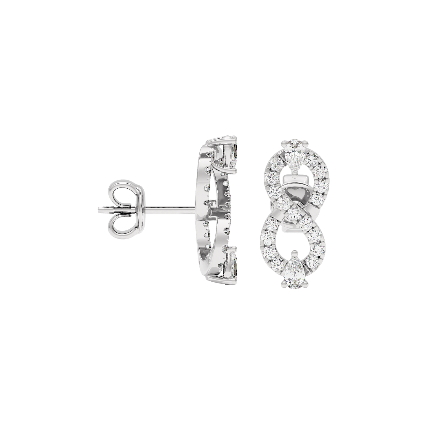 Vivid Eight Diamond Earrings