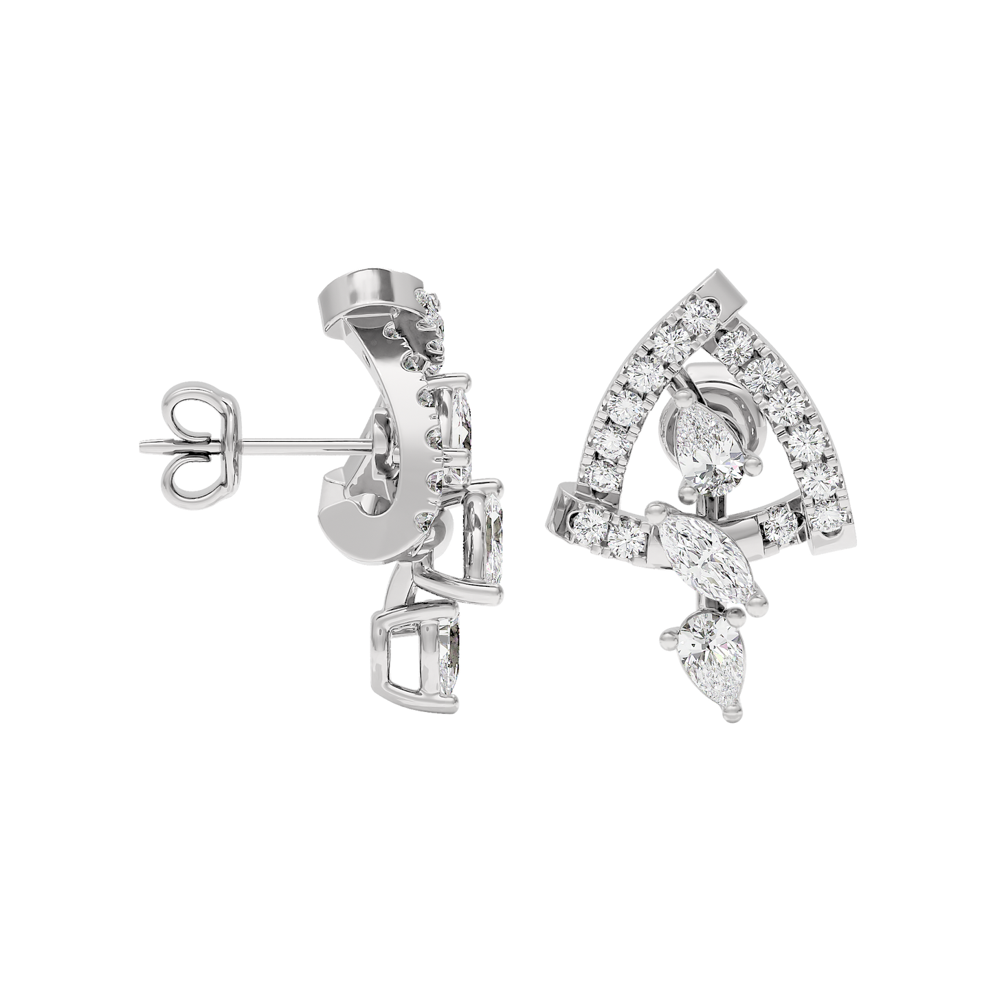 Bold Facet Diamond Earrings