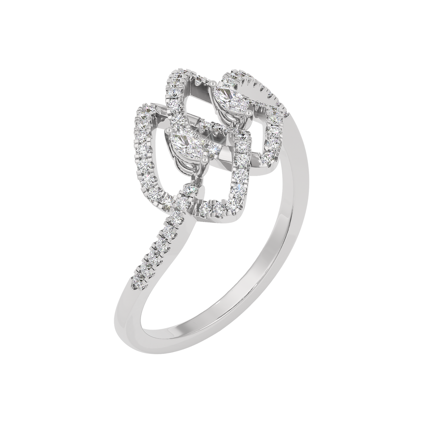 Twin Lustre Diamond Ring