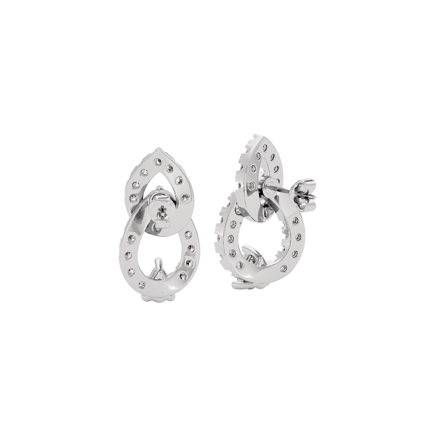 Pear Fusion Diamond Earrings