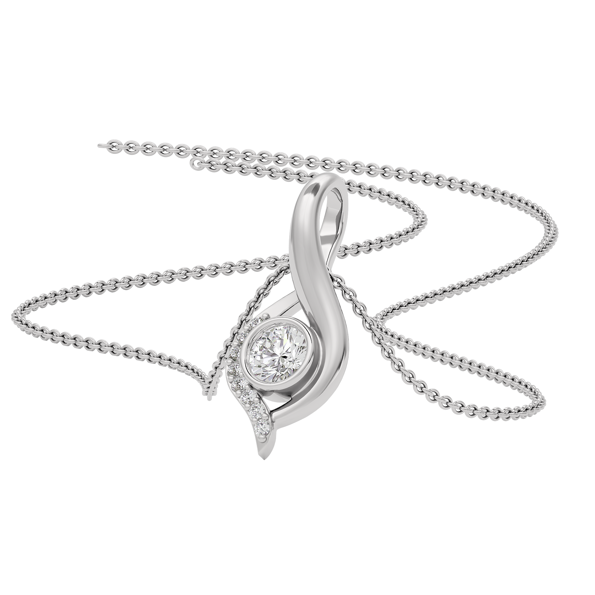 Celestial Crescendo Diamond Pendant