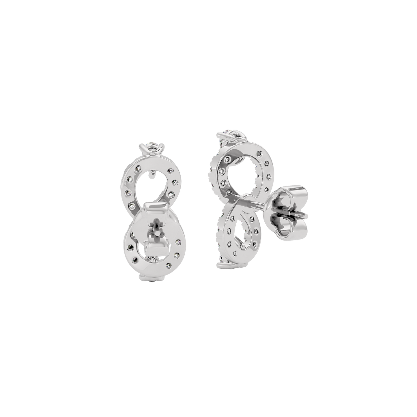 Vivid Eight Diamond Earrings