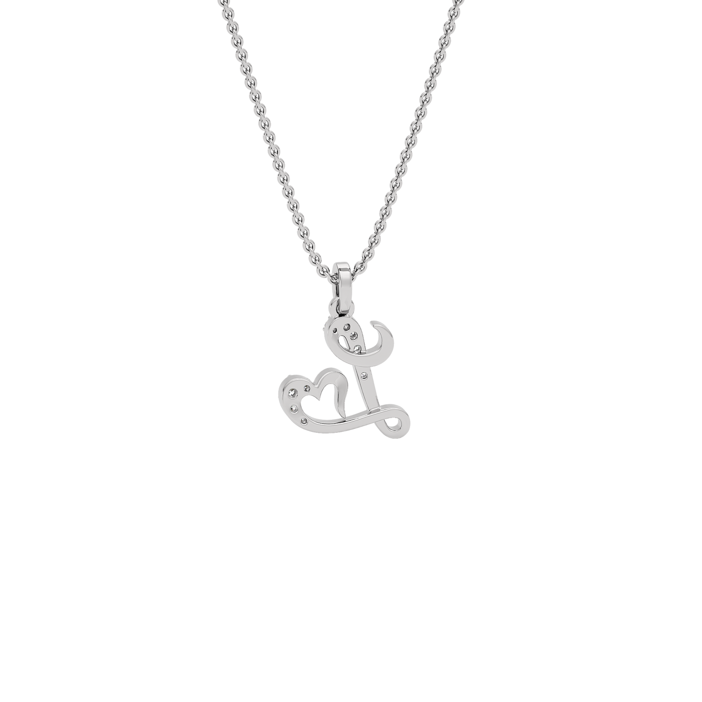 Lovely ‘L’ Diamond Pendant