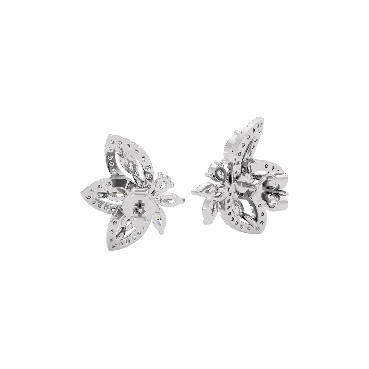 Dazzling Winged Diamond Earrings