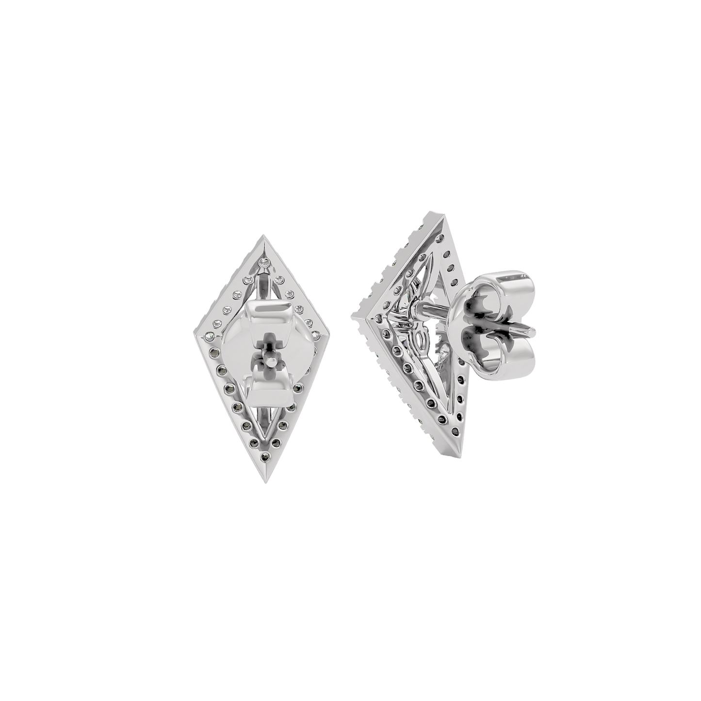 The Apex Two Tone Diamond Earrings