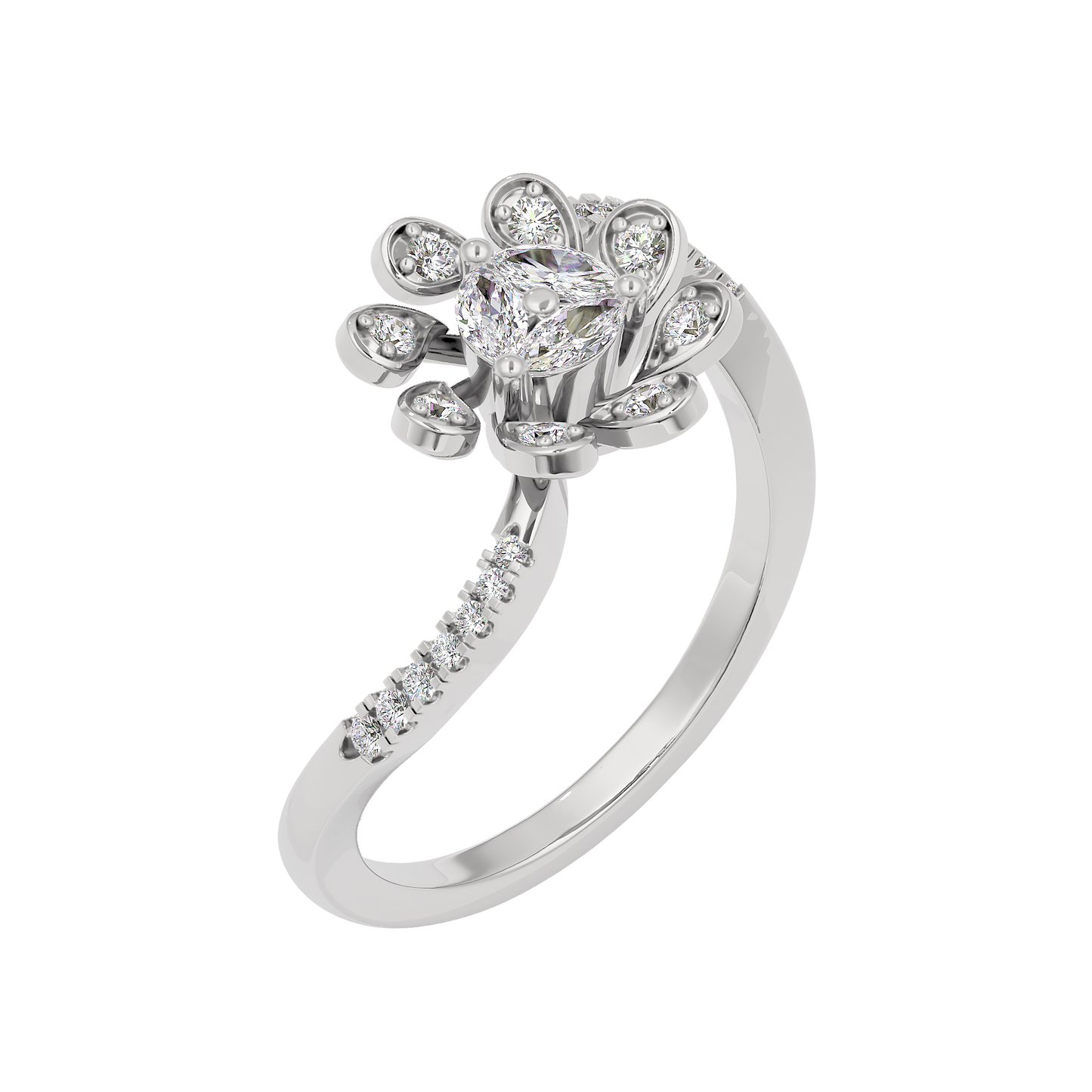 Brilliant Daisy Diamond Ring