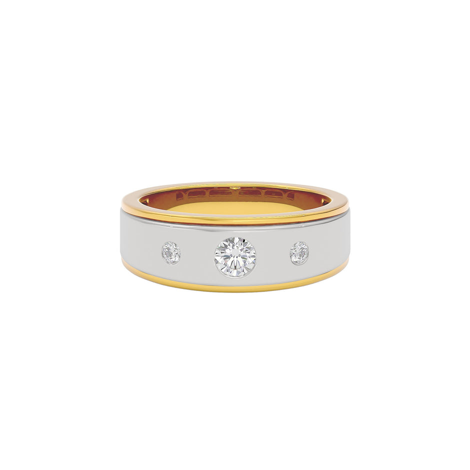 Emerald Entwined Diamond Ring 18 KT / Yellow Gold / 22