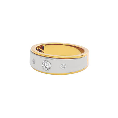 Emerald Entwined Diamond Ring 18 KT / Yellow Gold / 22
