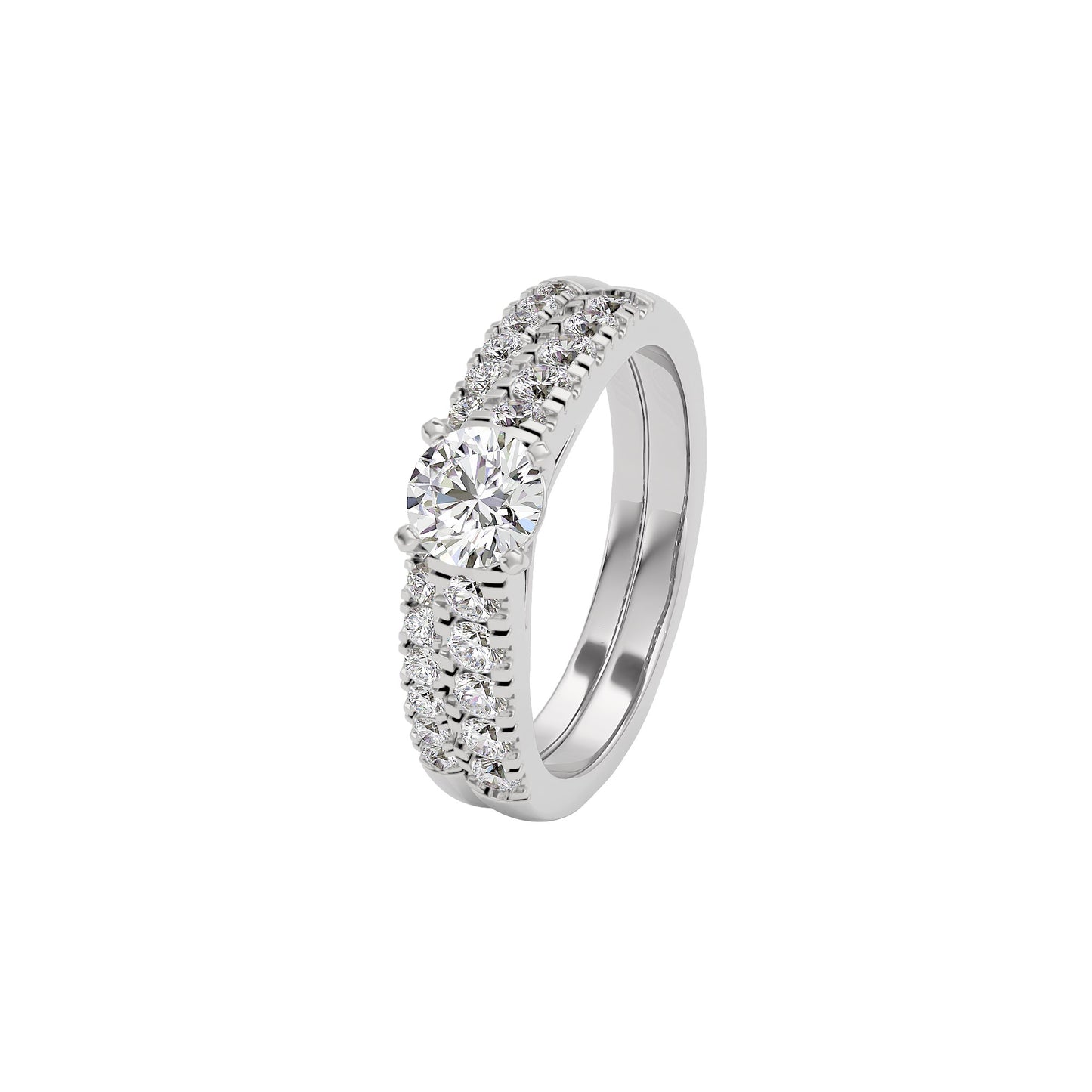 Enigmatic Eternity Diamond Ring 18 KT / White Gold / 22
