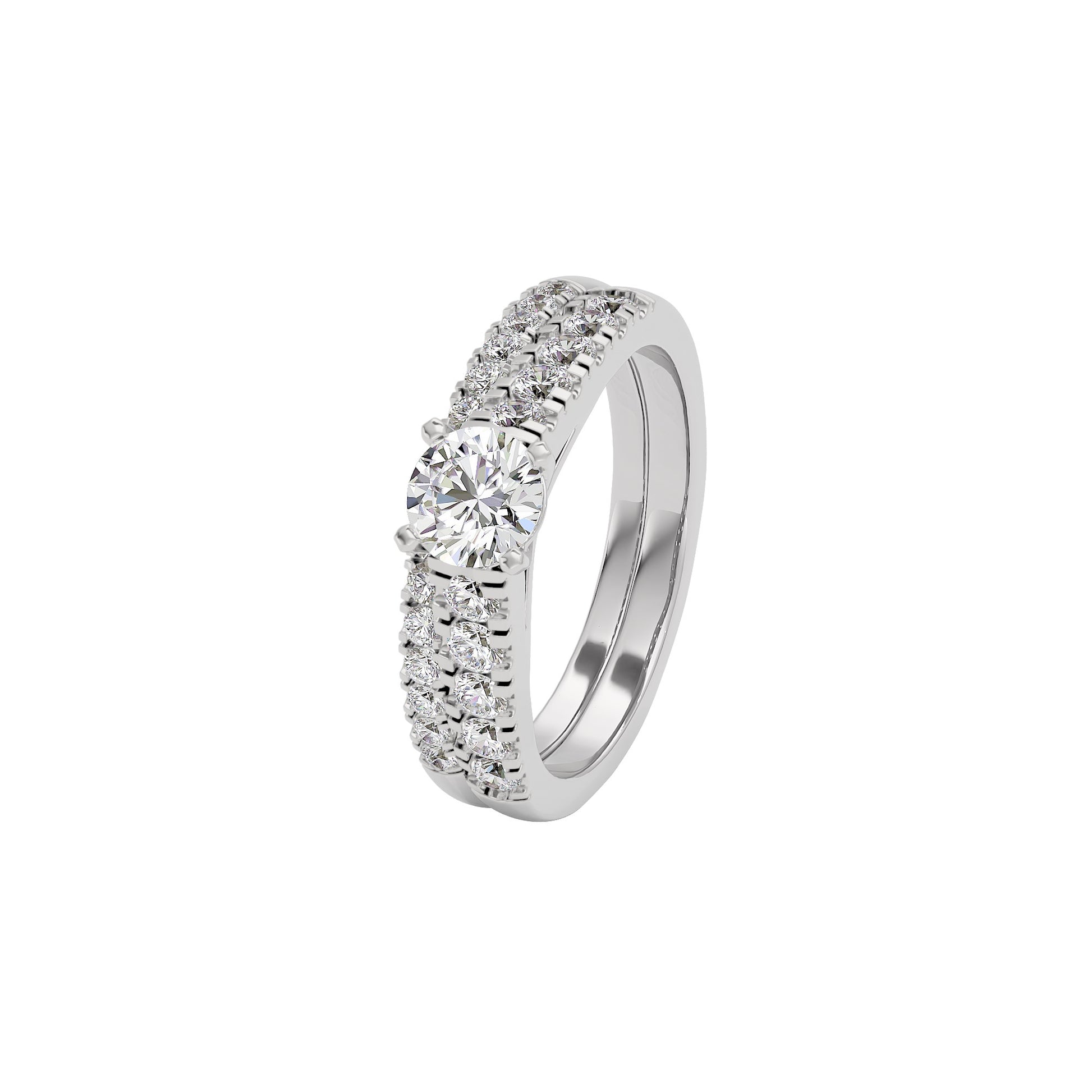 Enigmatic Eternity Diamond Ring 18 KT / White Gold / 22