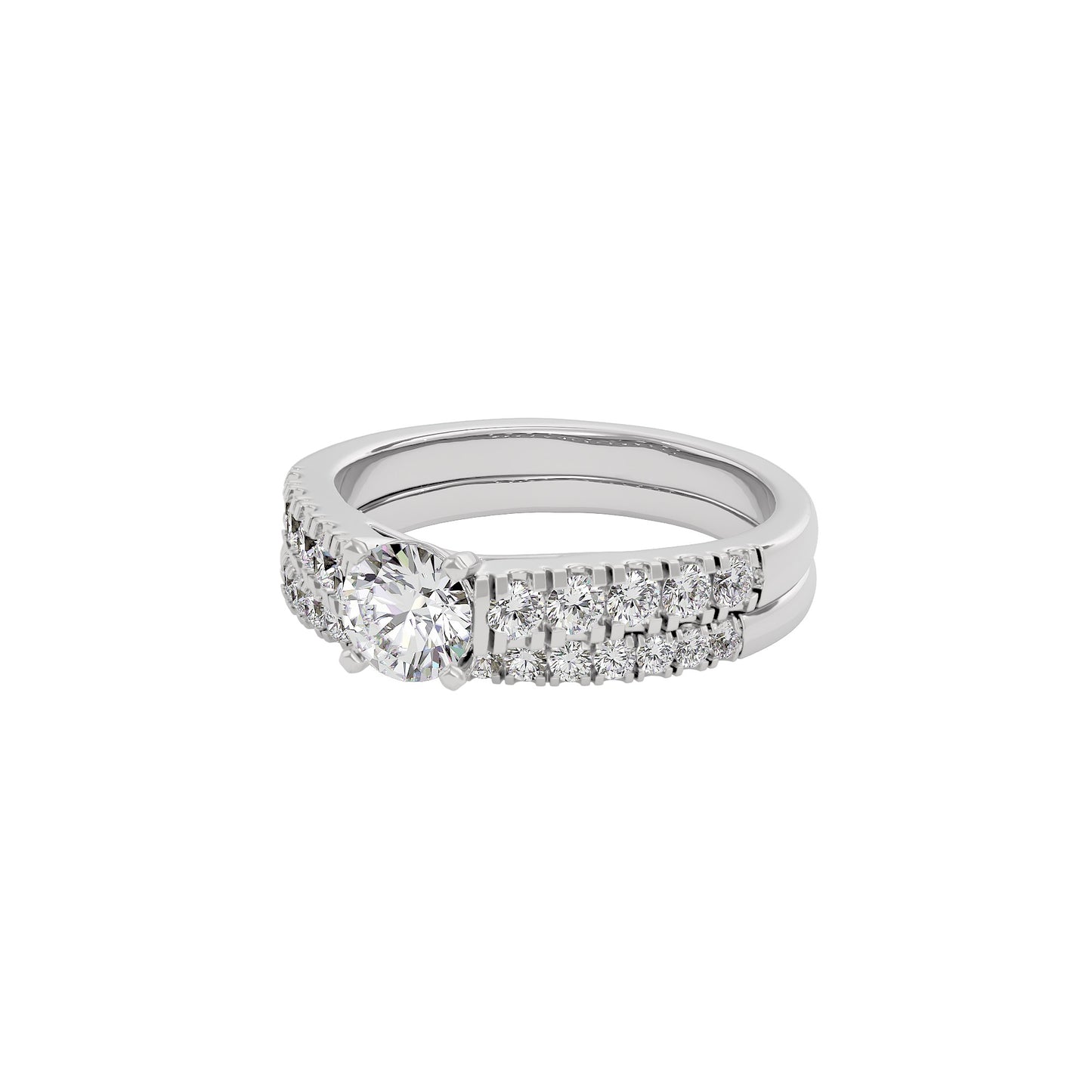 Enigmatic Eternity Diamond Ring 18 KT / White Gold / 22