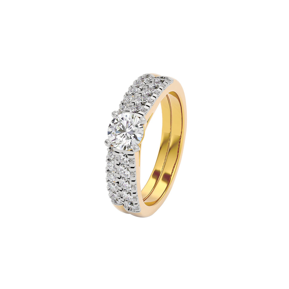 Enigmatic Eternity Diamond Ring 18 KT / Yellow Gold / 22