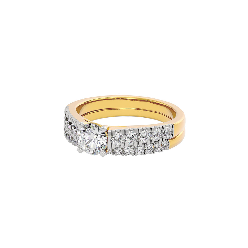 Enigmatic Eternity Diamond Ring 18 KT / Yellow Gold / 22