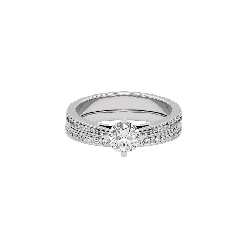 Whispering Cascades Diamond Ring 18 KT / White Gold / 22