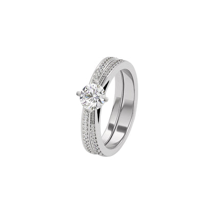 Whispering Cascades Diamond Ring 18 KT / White Gold / 22