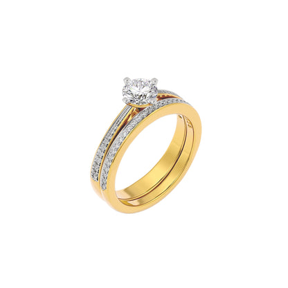 Whispering Cascades Diamond Ring 18 KT / Yellow Gold / 22