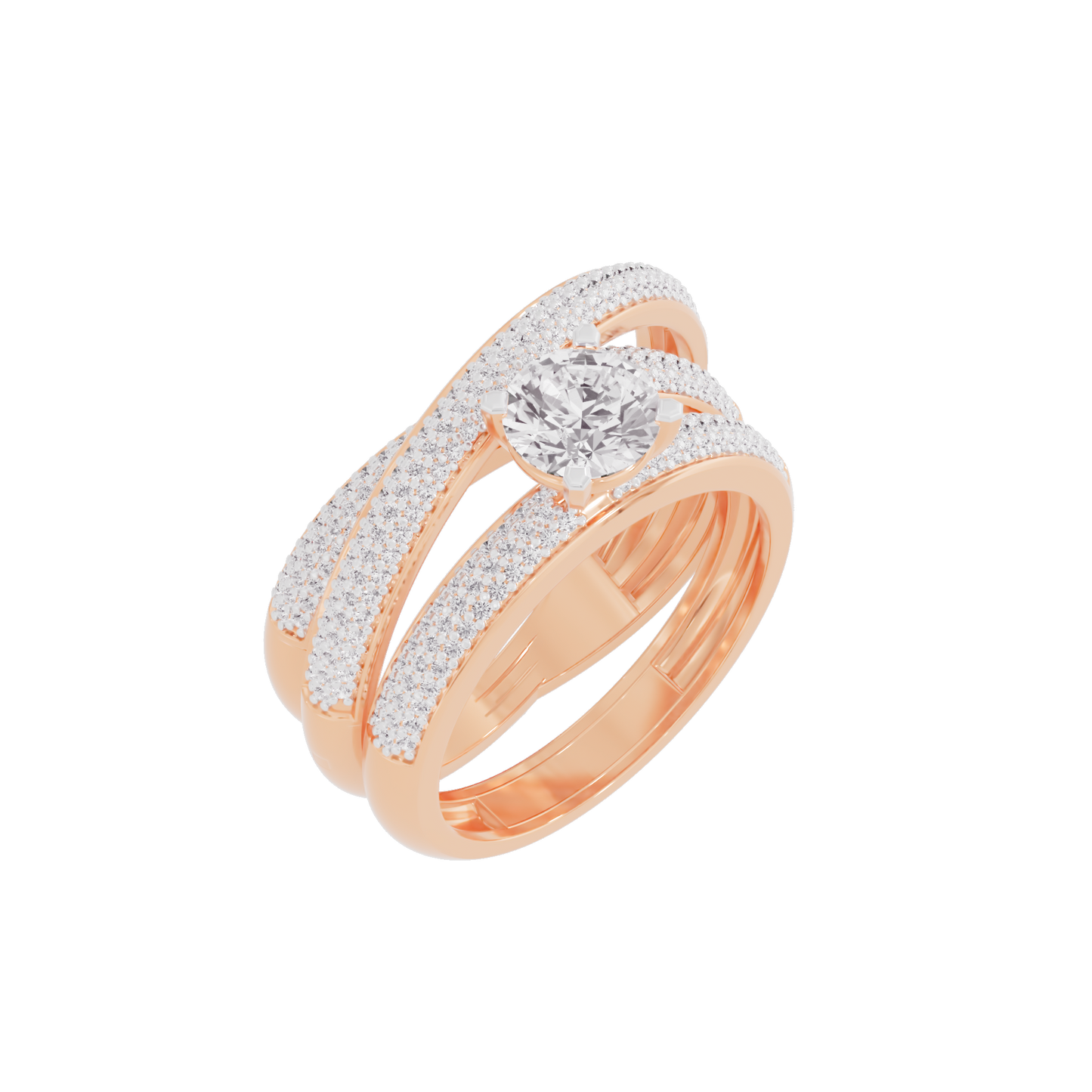 Twinkling Trio Diamond Ring