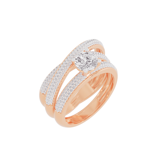 Twinkling Trio Diamond Ring