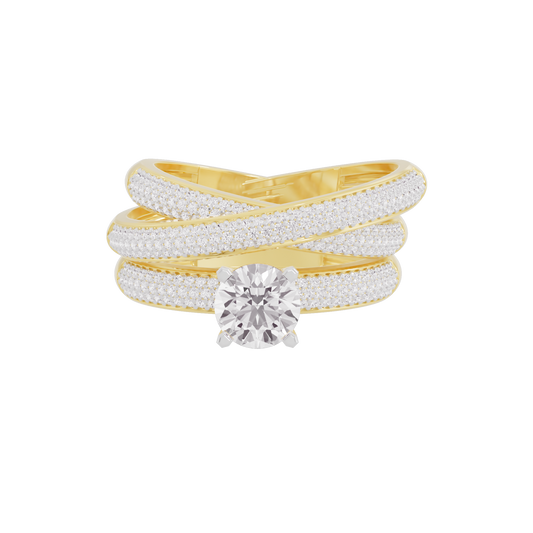 Twinkling Trio Diamond Ring