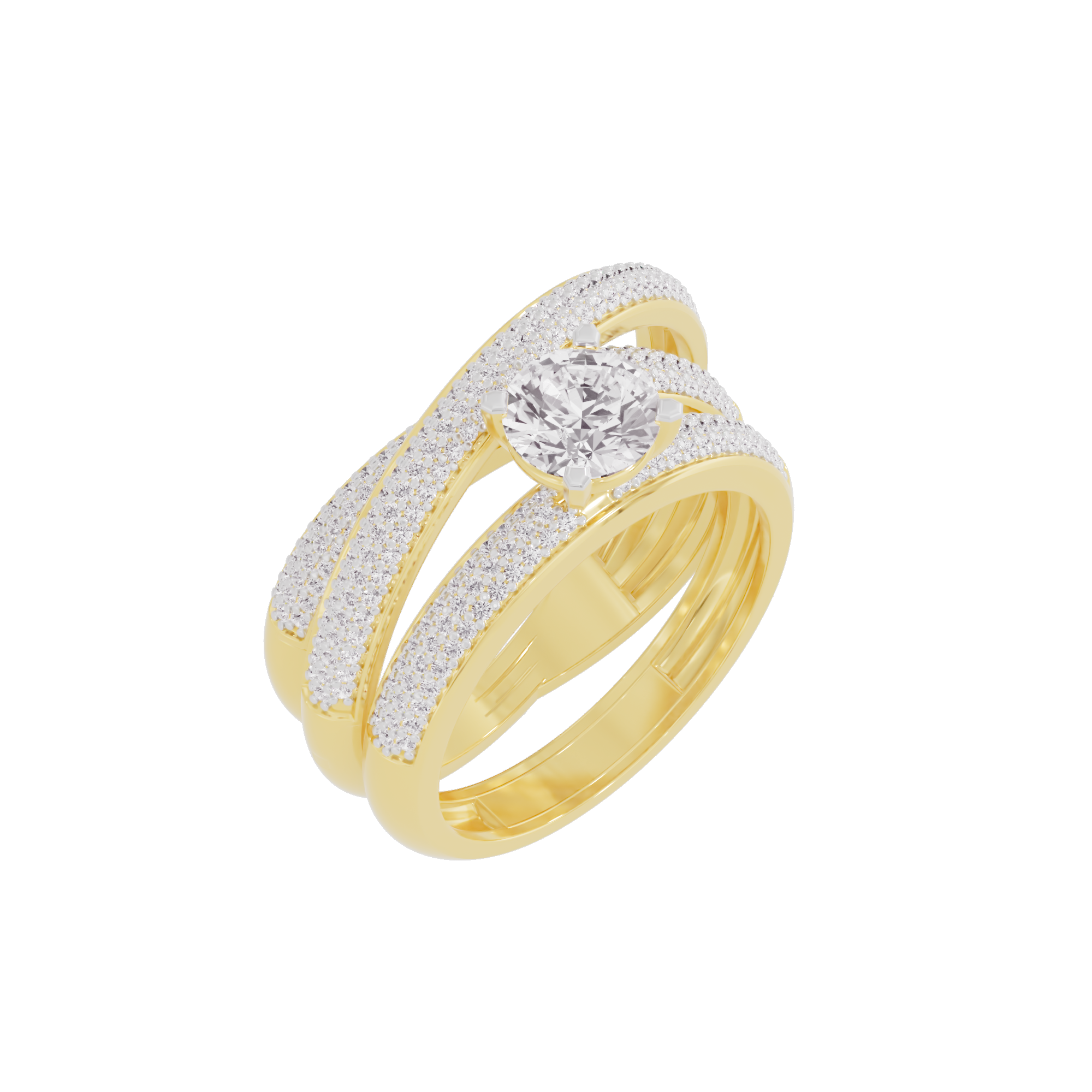 Twinkling Trio Diamond Ring