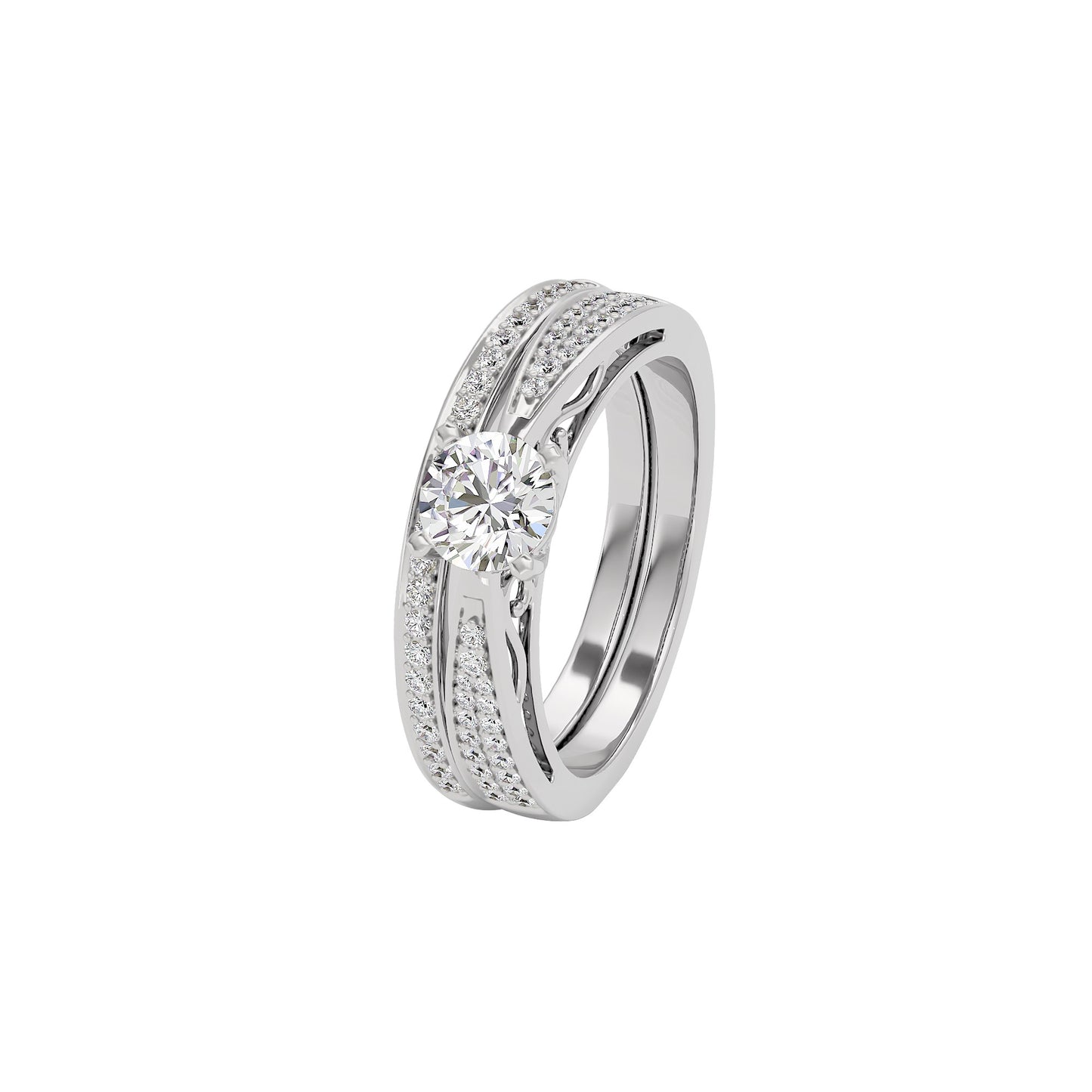 Sunlit Symphony Diamond Ring 18 KT / White Gold / 22