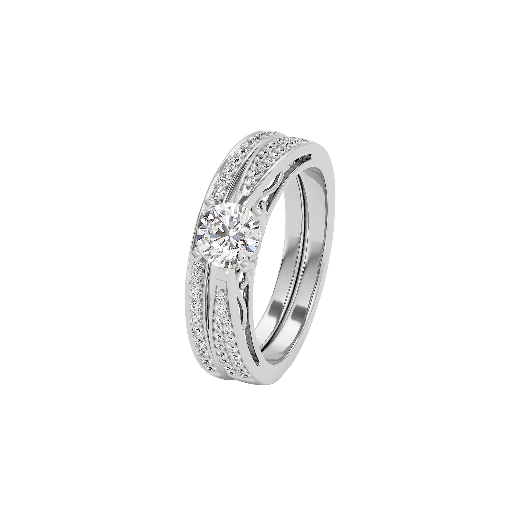 Sunlit Symphony Diamond Ring 18 KT / White Gold / 22