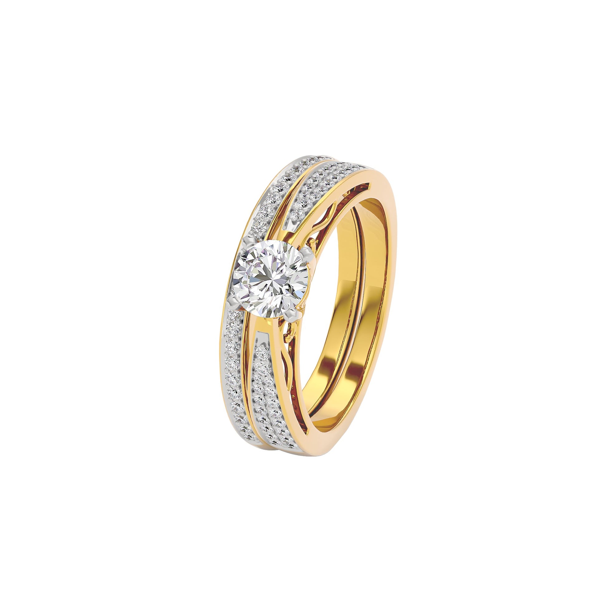 Sunlit Symphony Diamond Ring 18 KT / Yellow Gold / 22