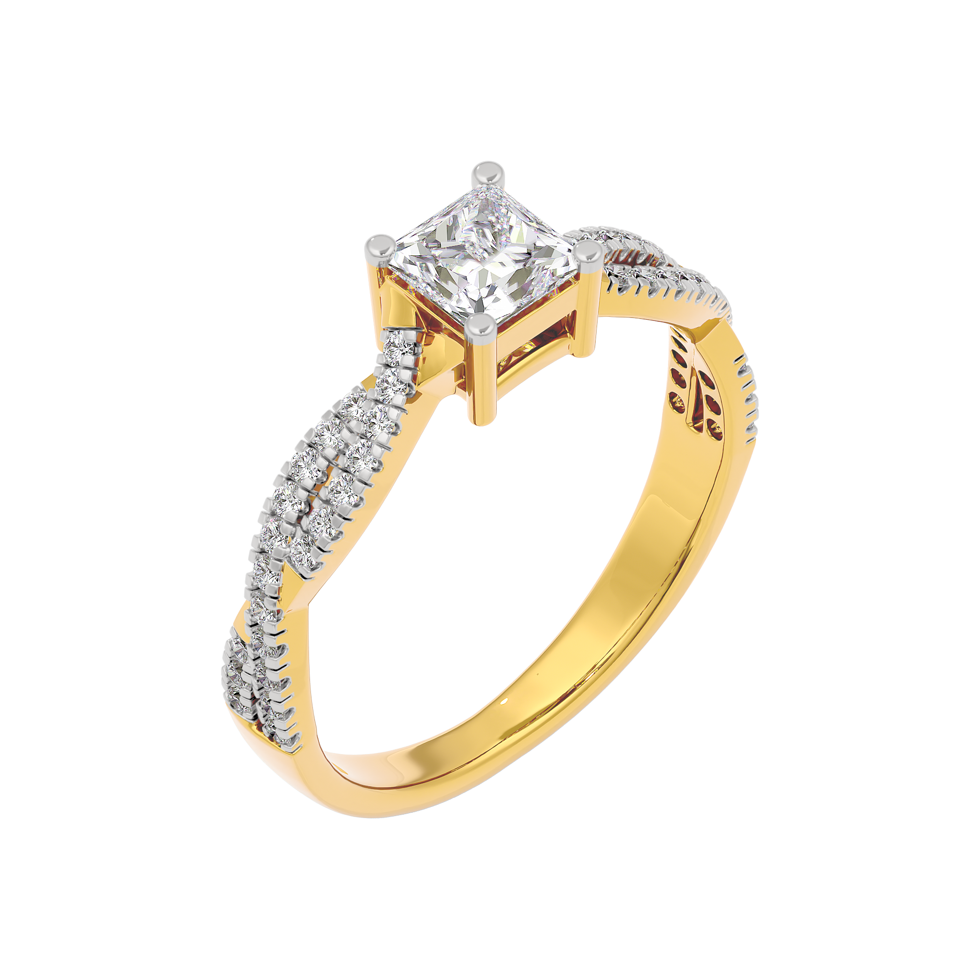 Soothing Palm Diamond Ring