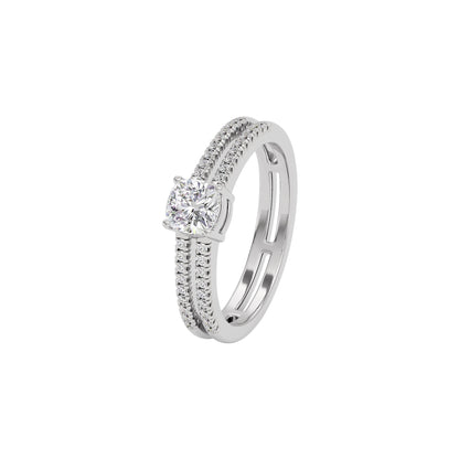Dappled Compassion Diamond Ring 18 KT / White Gold / 22