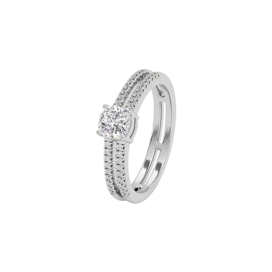 Dappled Compassion Diamond Ring 18 KT / White Gold / 22