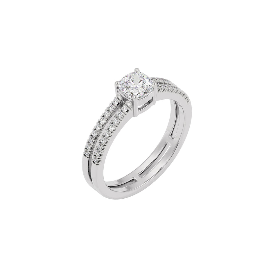 Dappled Compassion Diamond Ring 18 KT / White Gold / 22