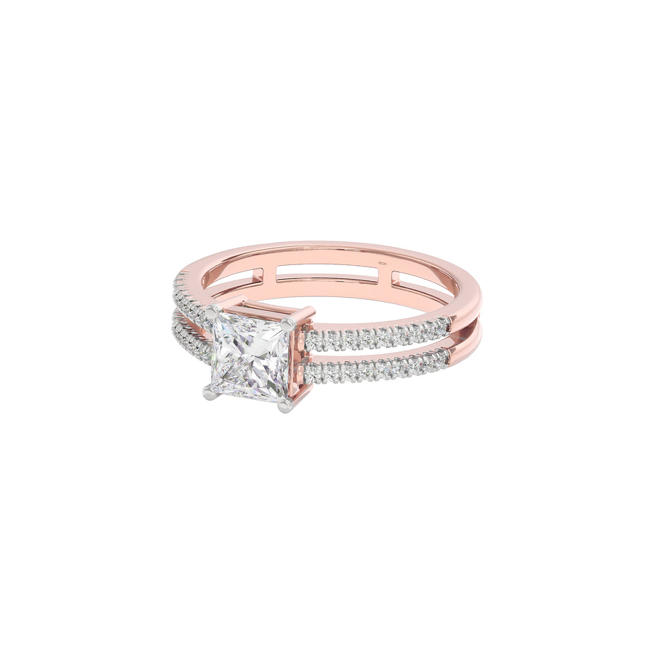 Opal Mist Diamond Ring 18 KT / Rose Gold / 22