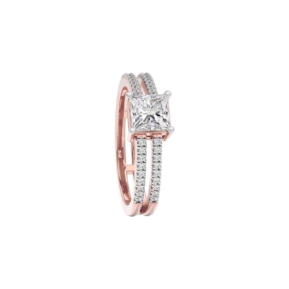 Opal Mist Diamond Ring 18 KT / Rose Gold / 22