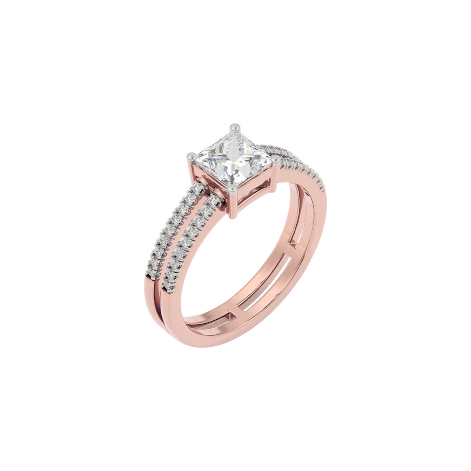 Opal Mist Diamond Ring 18 KT / Rose Gold / 22