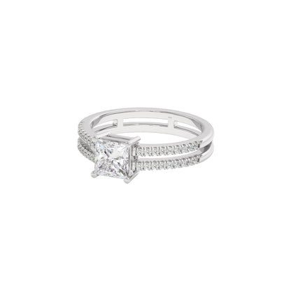 Opal Mist Diamond Ring 18 KT / White Gold / 22