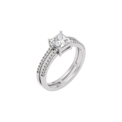 Opal Mist Diamond Ring 18 KT / White Gold / 22