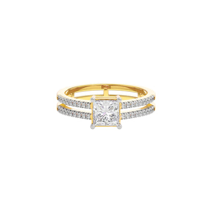 Opal Mist Diamond Ring 18 KT / Yellow Gold / 22