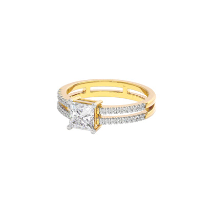 Opal Mist Diamond Ring 18 KT / Yellow Gold / 22