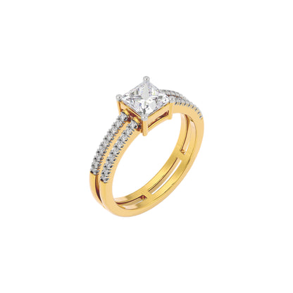 Opal Mist Diamond Ring 18 KT / Yellow Gold / 22