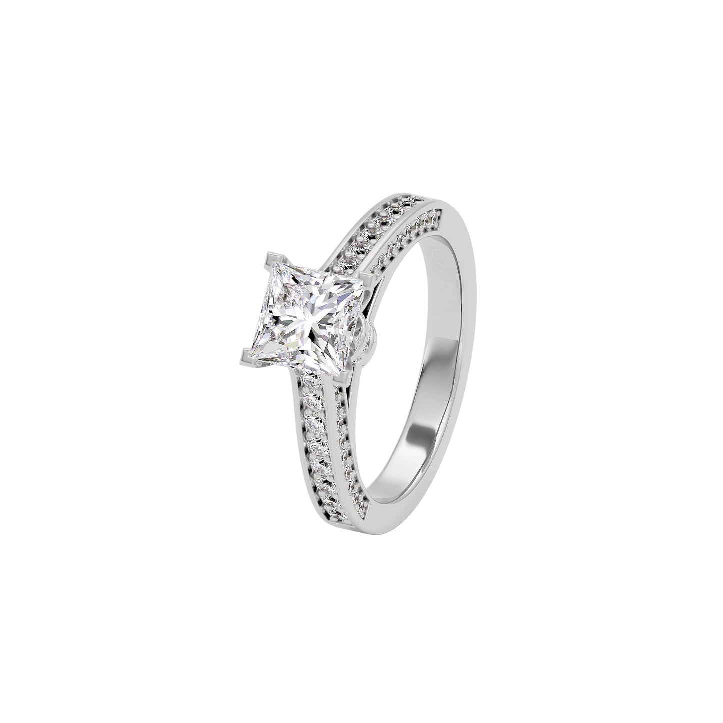 Dreamy Duet Diamond Ring 18 KT / White Gold / 22