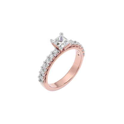 Enigmatic Moonstone Diamond Ring 18 KT / Rose Gold / 22