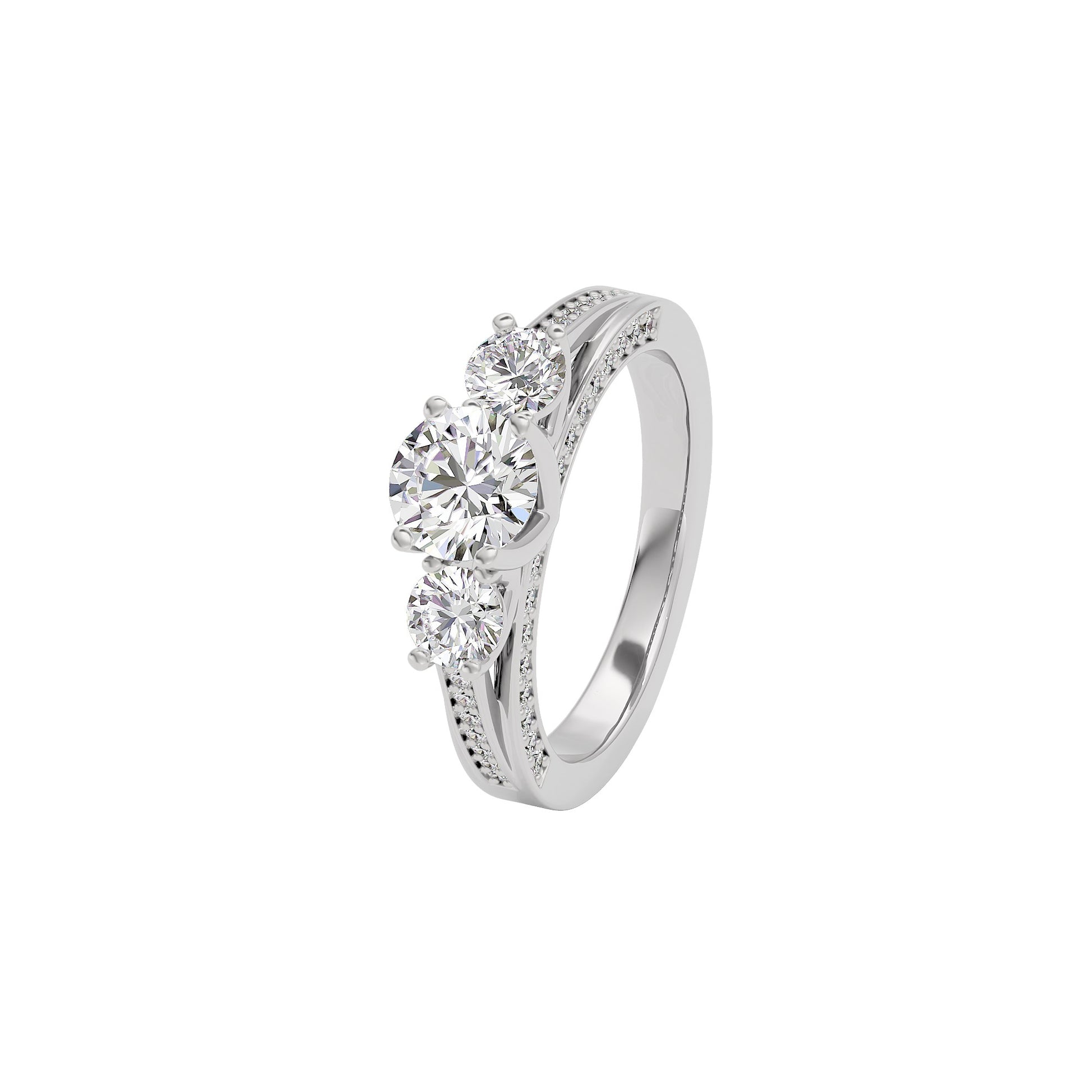 Whispering Romance Diamond Ring 18 KT / White Gold / 22