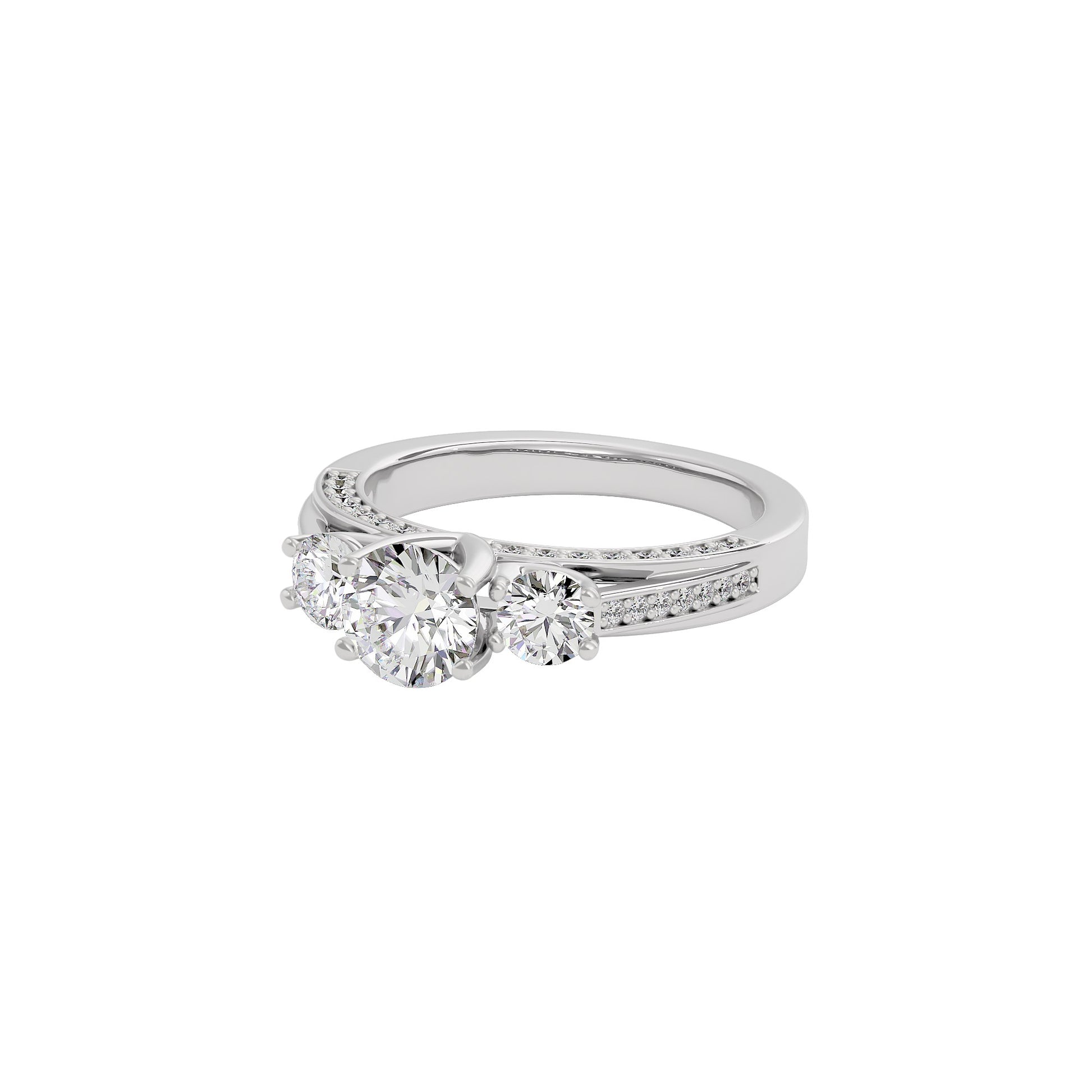 Whispering Romance Diamond Ring 18 KT / White Gold / 22