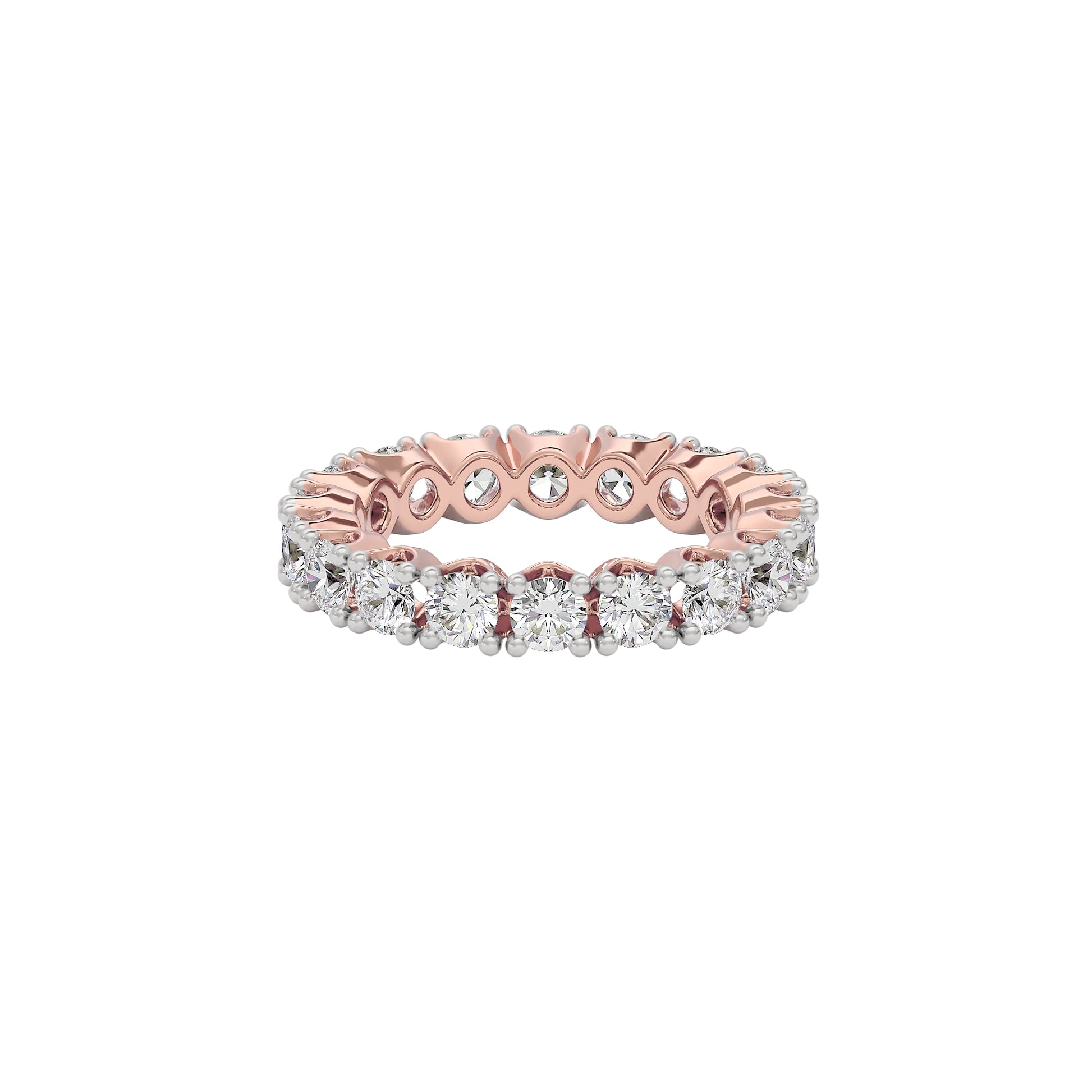 Stunning Ornate Diamond Ring 18 KT / Rose Gold / 22