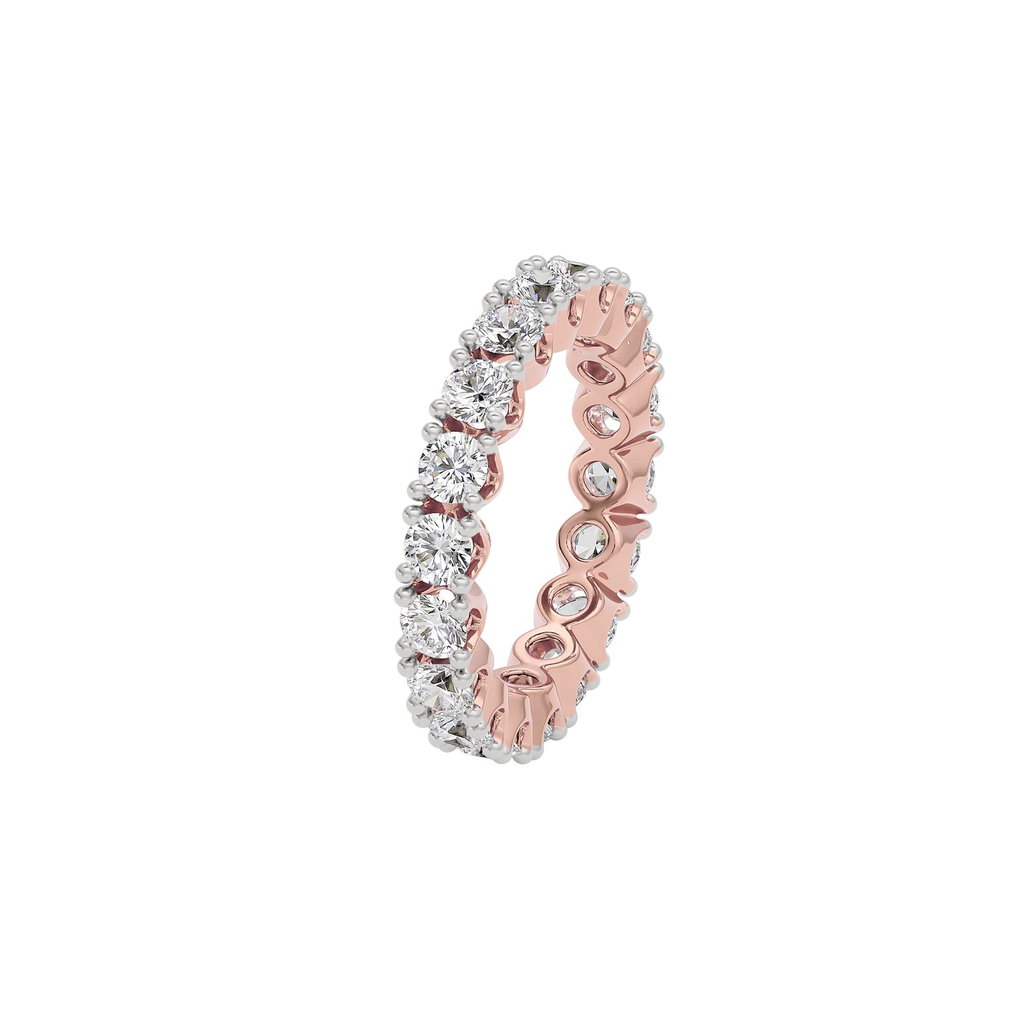 Stunning Ornate Diamond Ring 18 KT / Rose Gold / 22