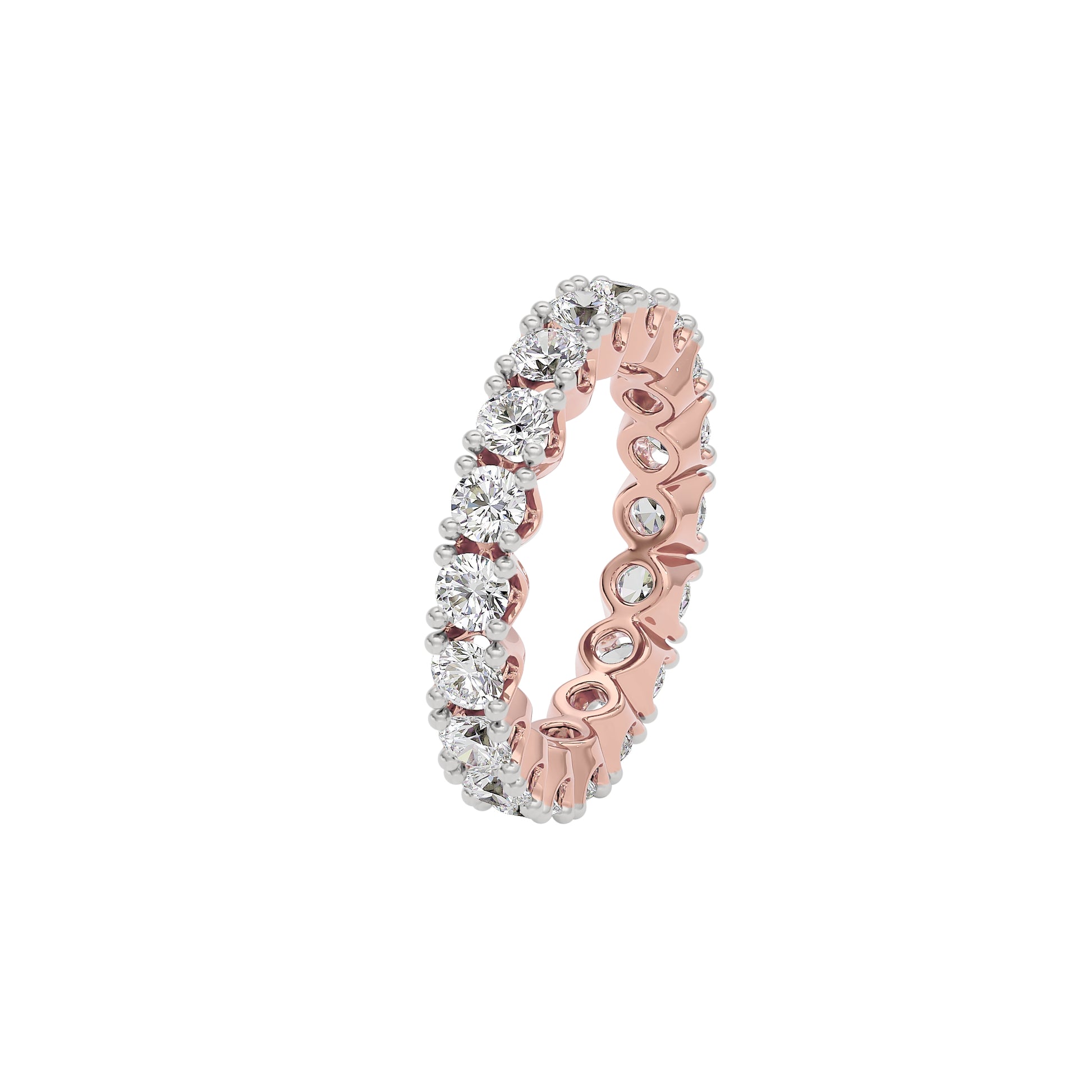 Stunning Ornate Diamond Ring 18 KT / Rose Gold / 22