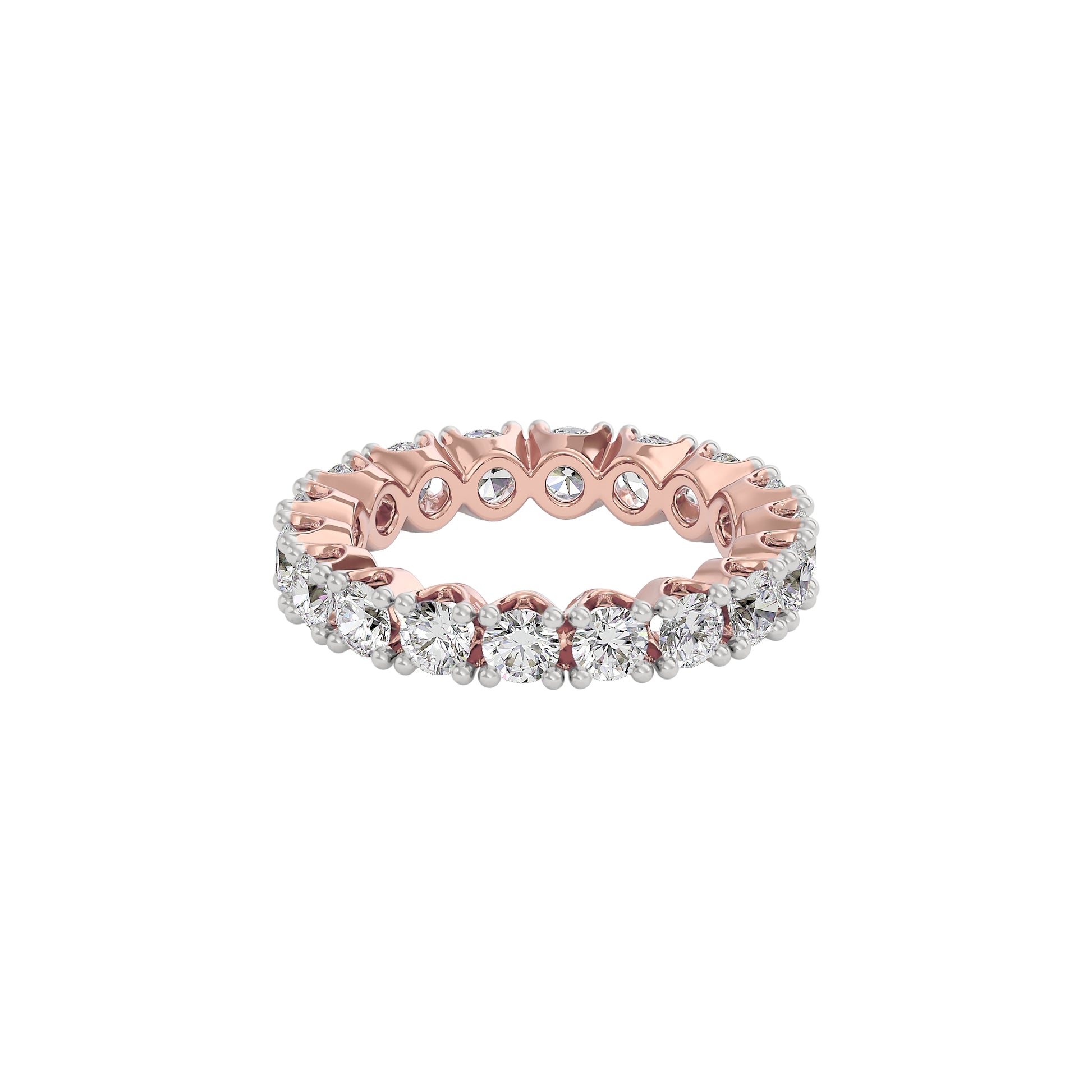Stunning Ornate Diamond Ring 18 KT / Rose Gold / 22