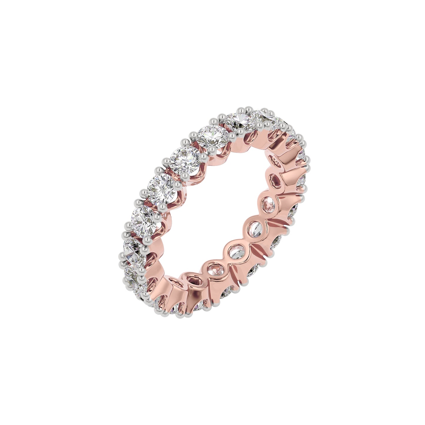 Stunning Ornate Diamond Ring 18 KT / Rose Gold / 22